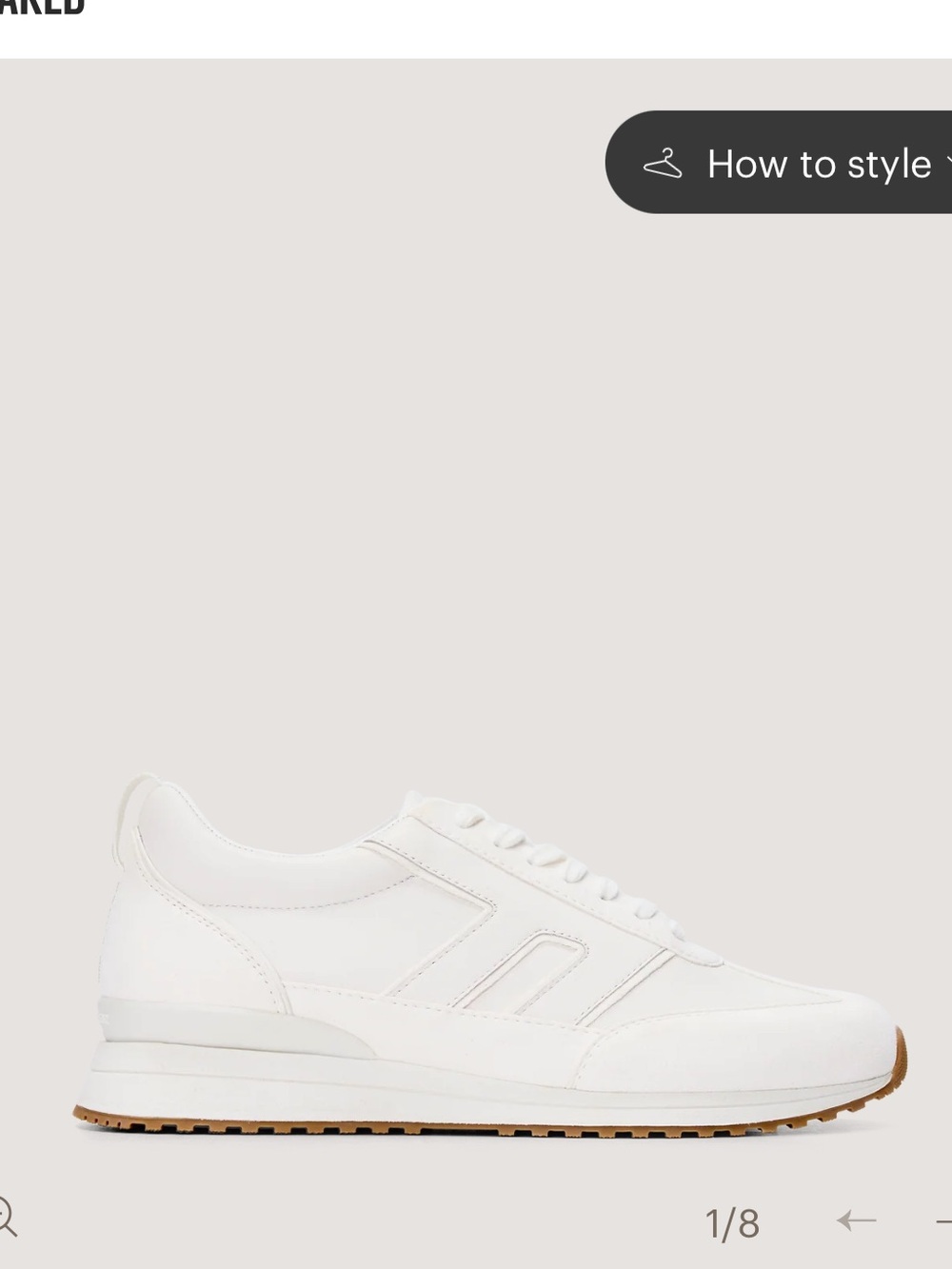Bared footwear stork white leather and suede size 41